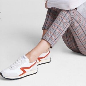 Rag & Bone Retro Runner Off White Red Grey Low Top Sneakers Sz 37 / 7 Org. $245